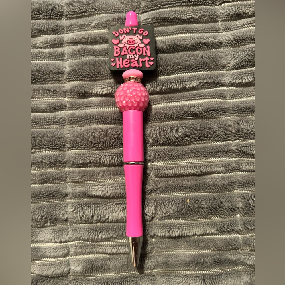 Pink Novelty Pen with Fun Topper